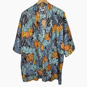 Hilo Hattie Hawaiian Made Open Front Kimono Top Tropical Fruit Print One Size